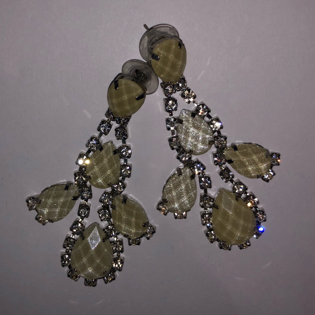 Jewelry Faux DiamondCream Chandelier Earrings 10$